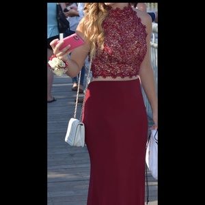 Burgundy prom dress